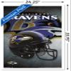 Trends International NFL Baltimore Ravens - Helmet 16 Wall Poster, 22.375" x 34", White Framed Version view 3