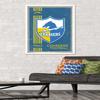 Trends International NFL Los Angeles Chargers - Retro Logo 17 Wall Poster, 22.375" x 34", White Framed Version view 2