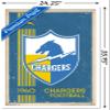 Trends International NFL Los Angeles Chargers - Retro Logo 17 Wall Poster, 22.375" x 34", White Framed Version view 3