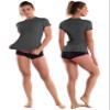 BUBBLELIME Long/Short Sleeve Rashguard Shirt UPF 50+ Sun Protection - Side Lines Short Sleeve_SHADOWCHARCOAL X-Large_BWST028 view 3