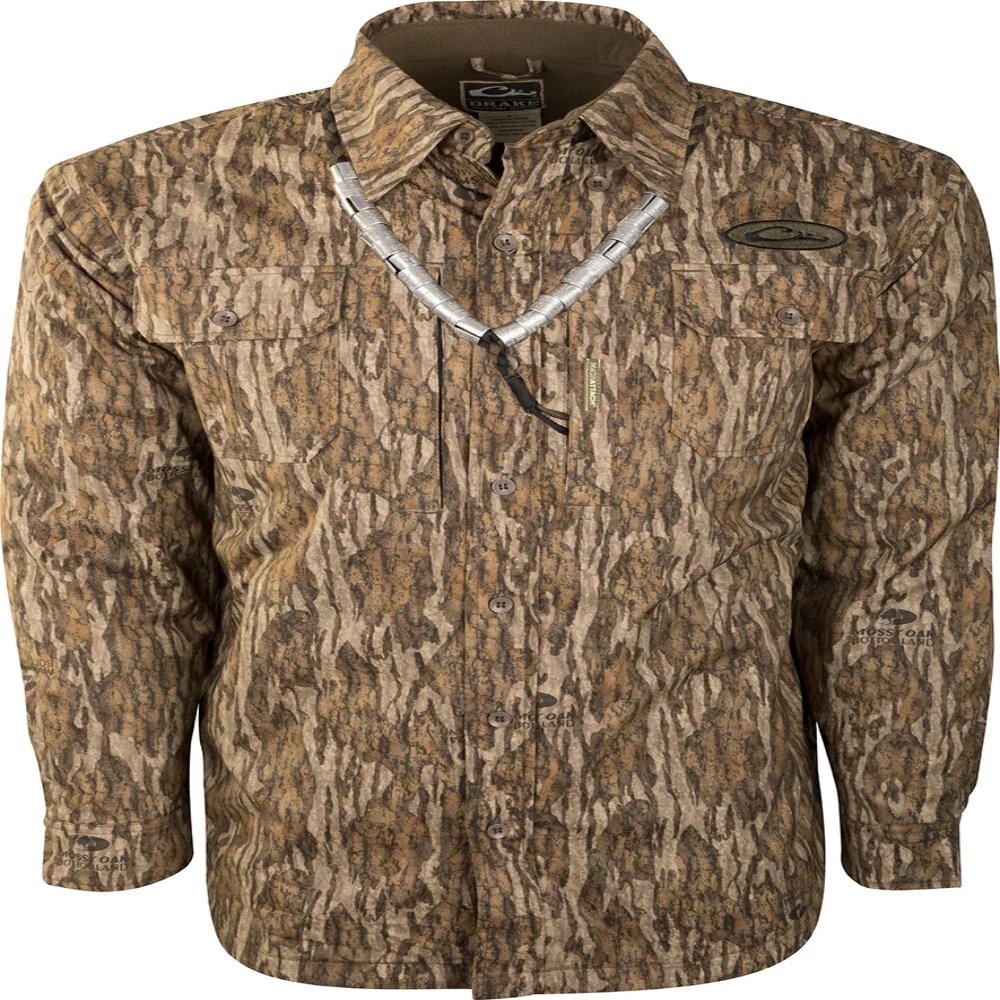 Drake Waterfowl Men's Standard Waterfowl Guardian Flex Shirket, Mossy Oak Bottomland, XX-Large