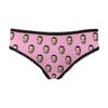 Custom Funny Face Boyfriend Husband Face Pattern Light Pink Women's Personalized Brief Panty Printed with Photo XS view 1