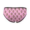 Custom Funny Face Boyfriend Husband Face Pattern Light Pink Women's Personalized Brief Panty Printed with Photo XS view 3