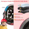 KAMUGO Kids Adjustable Helmet, with Sports Protective Gear Set Knee Elbow Wrist Pads for Toddler Age 3-8 Boys Girls, Bike Skateboard Hoverboard Scooter Rollerblading Helmet Set (Red) view 3