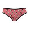 Custom Face Boyfriend Husband Face Pattern Dark Pink High-Cut Brief Panty Underwear for Women Girlfriend M view 1