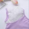 FEESHOW Girls Lace Short Sleeve Ballet Dance Leotard with Skirt Ballerina Dancewear Costumes Lavender 14 view 3