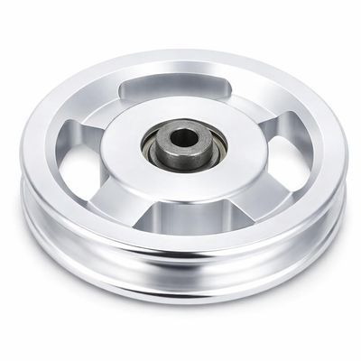 Alomejor Universal Aluminium Alloy Bearing Pulley Wheel Gym Accessory Diameter 90mm&115mm 2 Size for Fitness Equipment (115mm)