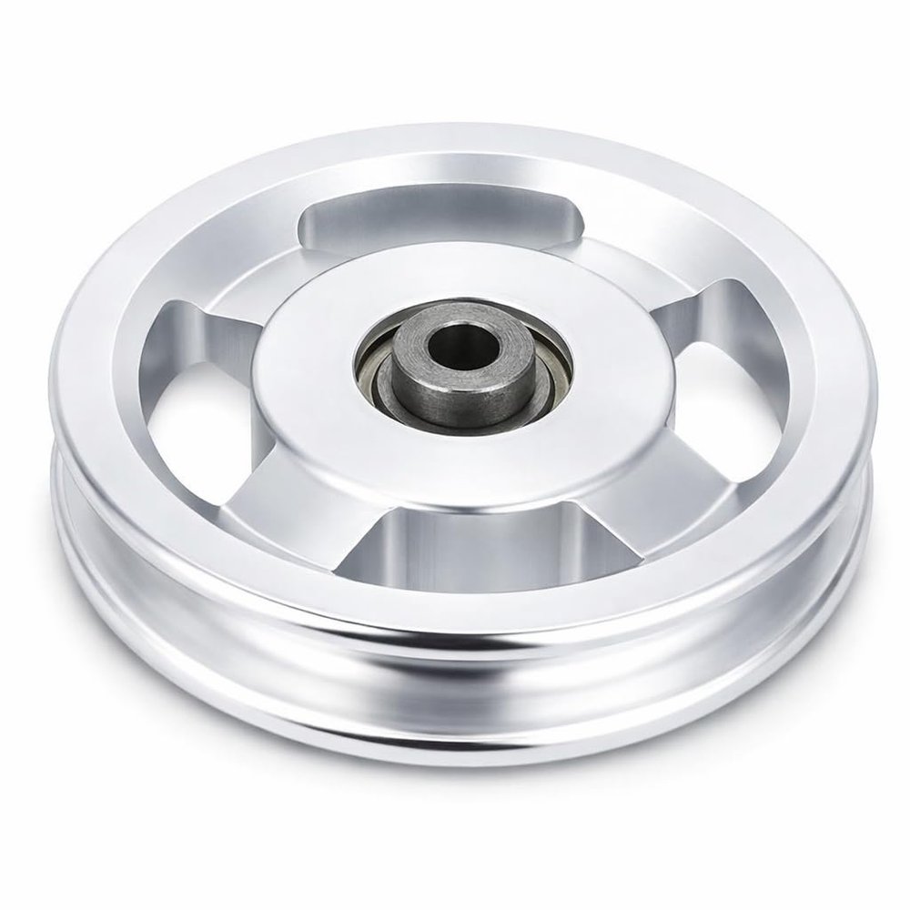 Alomejor Universal Aluminium Alloy Bearing Pulley Wheel Gym Accessory Diameter 90mm&115mm 2 Size for Fitness Equipment (115mm)