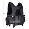 MGFLASHFORCE Tactical Airsoft Vest Adjustable Modular Paintball Vest (Black) view 3
