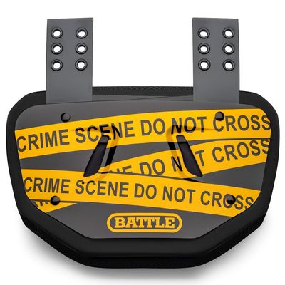 Battle Sports Crime Scene Chrome Football Back Plate - Adult