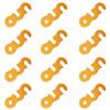 Azarxis Aluminum Alloy Paracord Tensioners Rope Adjuster, Ultralight Strong Tent Guyline Cord Adjuster Wind Rope Buckle (Gold (Three-Hole Shape) - 12 Pack) view 1