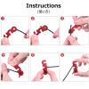 Azarxis Aluminum Alloy Paracord Tensioners Rope Adjuster, Ultralight Strong Tent Guyline Cord Adjuster Wind Rope Buckle (Gold (Three-Hole Shape) - 12 Pack) view 4