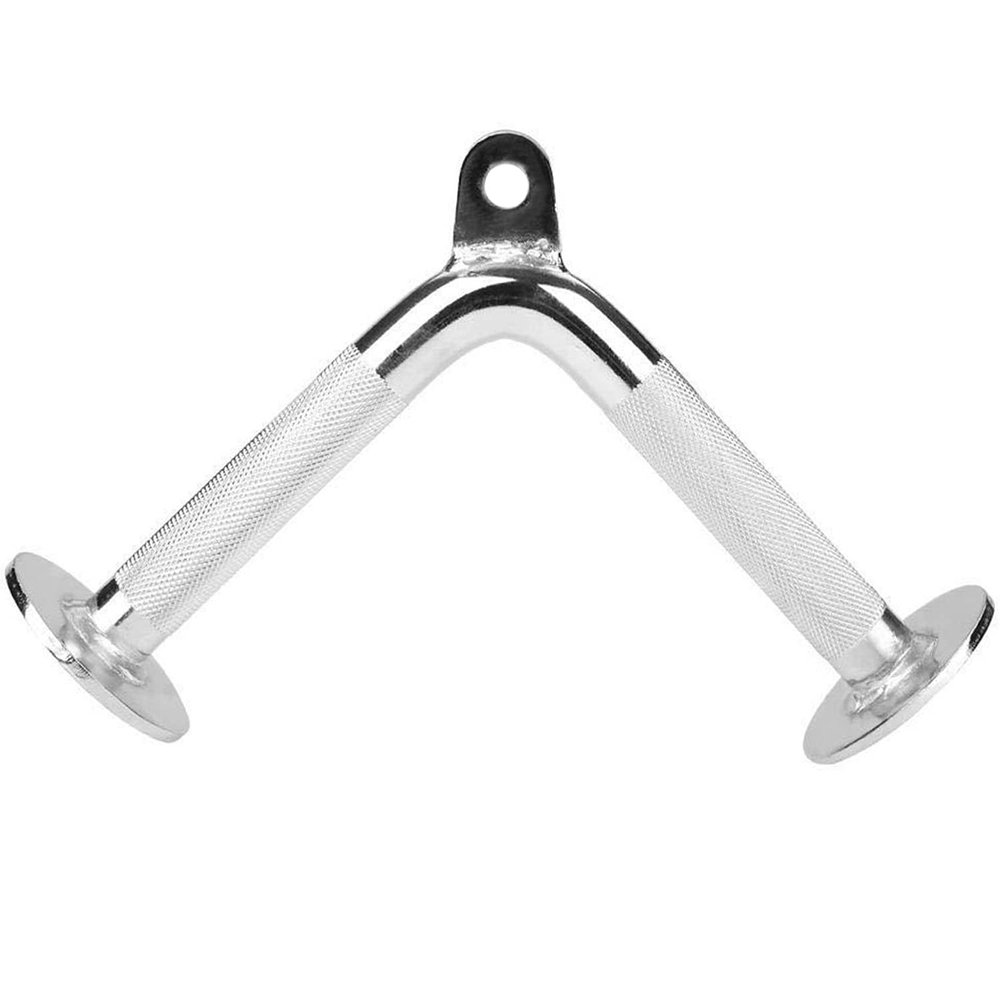 FITNESS MANIAC Tricep Press Down Cable Machine Attachment LAT Pulldown Gym V Pull Up Bar