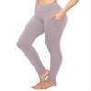 ALWAYS Leggings Women Yoga Pants with Pockets - High Waist Premium Soft Workout Stretch Solid Pants Lilac Grey Plus view 1