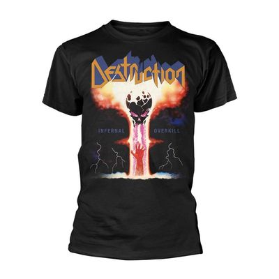 Destruction T Shirt Infernal Overkill Band Logo Official Mens Black Size XXL