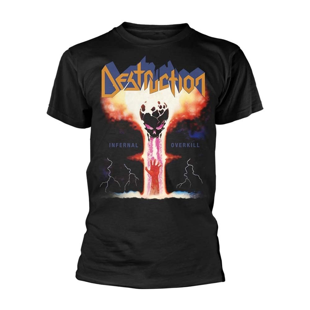 Destruction T Shirt Infernal Overkill Band Logo Official Mens Black Size XXL