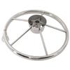 NovelBee 5 Spoke Dia.11" Stainless Steel Boat Steering Wheel with Control Knob and Cap view 2