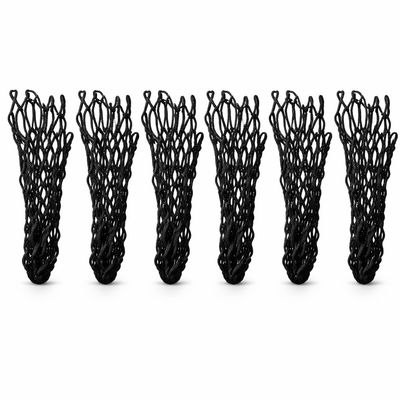 Alomejor Pool Table Nets,Hollow Out Design Billiards Pocket Nets 6PCS Set Black for Training Practice Home Entertainment Professional Players