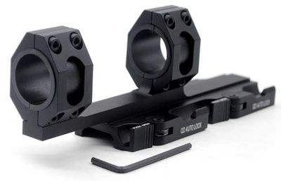 TriRock Quick Detach Release 25.4mm 30mm Dual Rings Scope Lever Mount fits 20mm Cantilever Picatinny Rail Hunting Accessories