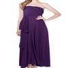 Women Transformer Evening Dress Multi-Way Wrap Dress Convertible Bridesmaid Gown Formal Party Long Dresses Dark Purple,S view 2