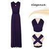 Women Transformer Evening Dress Multi-Way Wrap Dress Convertible Bridesmaid Gown Formal Party Long Dresses Dark Purple,S view 3