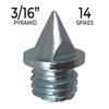 3/16" Steel Pyramid Spikes view 2