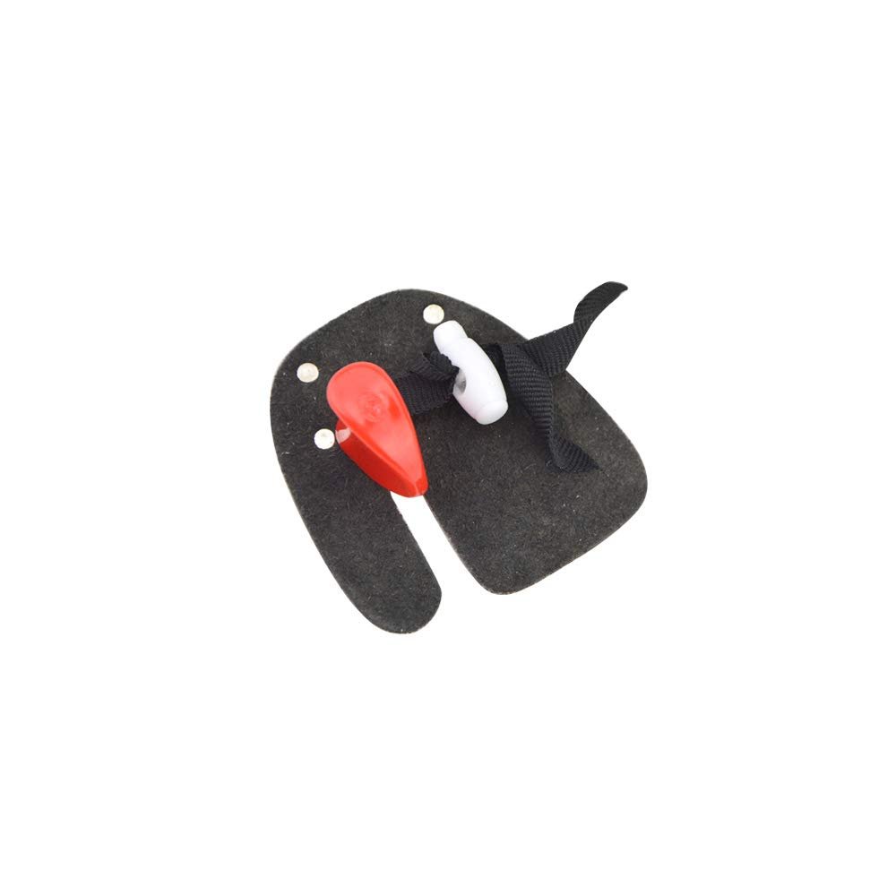 SHARROW Archery Finger Tabs Leather Thumb Ring Finger Protector Guard for Recurve Bow Left and Right Hand (red Left Hand)