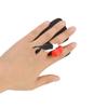 SHARROW Archery Finger Tabs Leather Thumb Ring Finger Protector Guard for Recurve Bow Left and Right Hand (red Left Hand) view 4