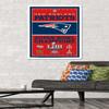 Trends International NFL New England Patriots - Champions 19 Wall Poster, 22.375" x 34", White Framed Version view 2