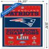 Trends International NFL New England Patriots - Champions 19 Wall Poster, 22.375" x 34", White Framed Version view 3