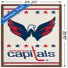 Trends International NHL Washington Capitals - Logo 14 Wall Poster, 22.375" x 34", Mahogany Framed Version view 3