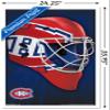 Trends International NHL Montreal Canadiens - Mask 16 Wall Poster, 22.375" x 34", White Framed Version view 3