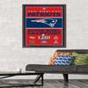 Trends International NFL New England Patriots - Champions 19 Wall Poster, 22.375" x 34", Mahogany Framed Version view 2