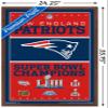 Trends International NFL New England Patriots - Champions 19 Wall Poster, 22.375" x 34", Mahogany Framed Version view 3