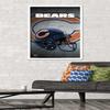 Trends International NFL Chicago Bears - Helmet 16 Wall Poster, 22.375" x 34", White Framed Version view 2