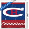 Trends International NHL Montreal Canadiens - Retro Logo 13 Wall Poster, 22.375" x 34", White Framed Version view 3