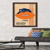 Trends International NFL Chicago Bears - Retro Logo 14 Wall Poster, 22.375" x 34", Mahogany Framed Version view 2