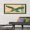 Trends International NFL Philadelphia Eagles - Retro Logo 14 Wall Poster, 22.375" x 34", Mahogany Framed Version view 2