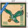 Trends International NFL Philadelphia Eagles - Retro Logo 14 Wall Poster, 22.375" x 34", Mahogany Framed Version view 3