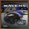 Trends International NFL Baltimore Ravens - Helmet 16 Wall Poster, 22.375" x 34", Mahogany Framed Version view 1