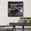Trends International NFL Baltimore Ravens - Helmet 16 Wall Poster, 22.375" x 34", Mahogany Framed Version view 2