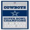 Trends International NFL Dallas Cowboys - Champions 13 Wall Poster, 22.375" x 34", White Framed Version view 1