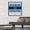 Trends International NFL Dallas Cowboys - Champions 13 Wall Poster, 22.375" x 34", White Framed Version view 2