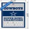 Trends International NFL Dallas Cowboys - Champions 13 Wall Poster, 22.375" x 34", White Framed Version view 3