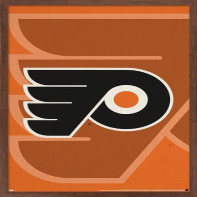 Trends International NHL Philadelphia Flyers - Logo 14 Wall Poster, 22.375" x 34", Mahogany Framed Version