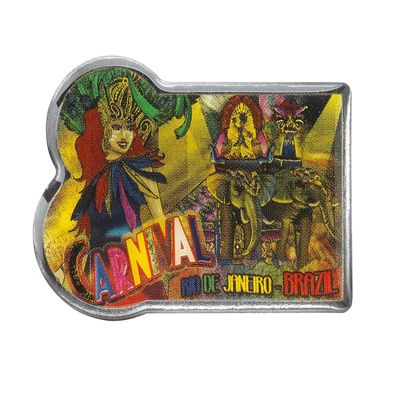 Collectible Novelty Pin for Backpack, Scarf - Made Made From Jeweler Class Metal - Spartan and the Green Egg Explorer Pin Series: Carnival: Rio de Janeiro, Brazil (150)