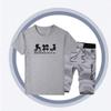 xzbailisha Men's 2 Piece Outfits Loose Crewneck Short Sleeve Lettsr Print T-shirts & Shorts Tracksuit view 2