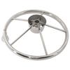 NovelBee 5 Spoke Dia.13-1/2" Stainless Steel Boat Steering Wheel with Control Knob and Cap view 2