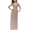 Women Transformer Long Bridesmaid Dress Multi-Way Wrap Convertible Bridesmaid Gown Full Length Maxi Dress Light Brown,XL view 1