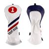 Craftsman Golf Personized Custom Red White Blue Pu Leather Stripes Driver Headcover #1 for All Brands Callaway Big Bertha Cobra Taylormade Ping Mizuno Etc. (Custom Driver Cover) view 2